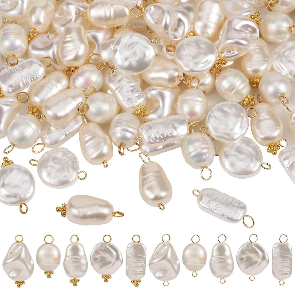 6291 100 Pcs Pearl Charms Craft Pearls Pearls for Jewelry Making ABS